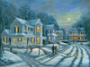 A Simpler Time snow painting by Kim Hight
