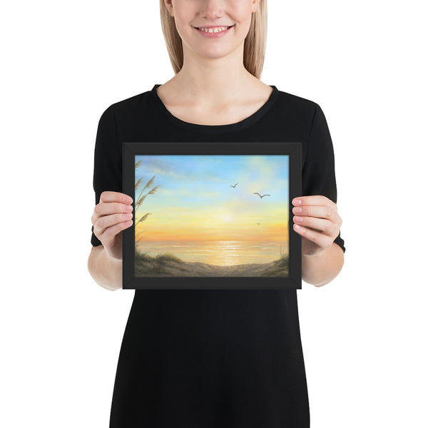 Golden Sunset framed art print 8x10 by Kim Hight