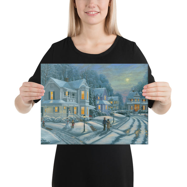 A Simpler Time moonlight painting 12x16 by Kim Hight
