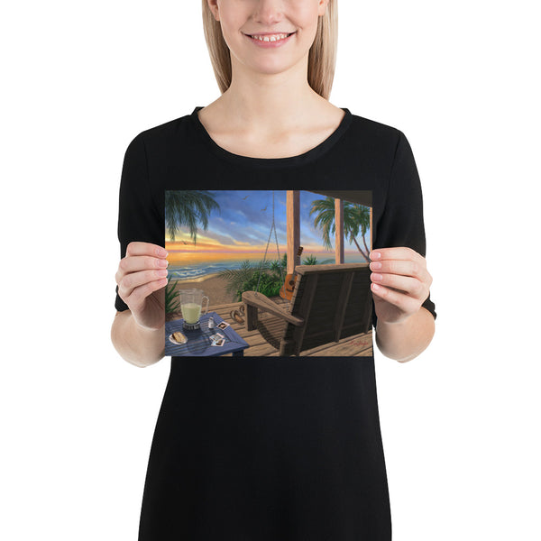 Jimmy's Place painting of the ocean 8x10 by Kim Hight
