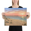 Pier 19 beach art on canvas 16x20 by Kim Hight