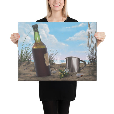 I Wanna Be There wine art on canvas 18x24 by Kim Hight