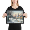 The Old Schoolhouse winter art 12x16 by Kim Hight