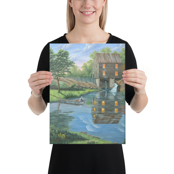 Laurel Mill giclee on canvas 12x16 by Kim Hight