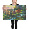 Autumn at the Mill giclee on canvas print 24x36 by Kim Hight