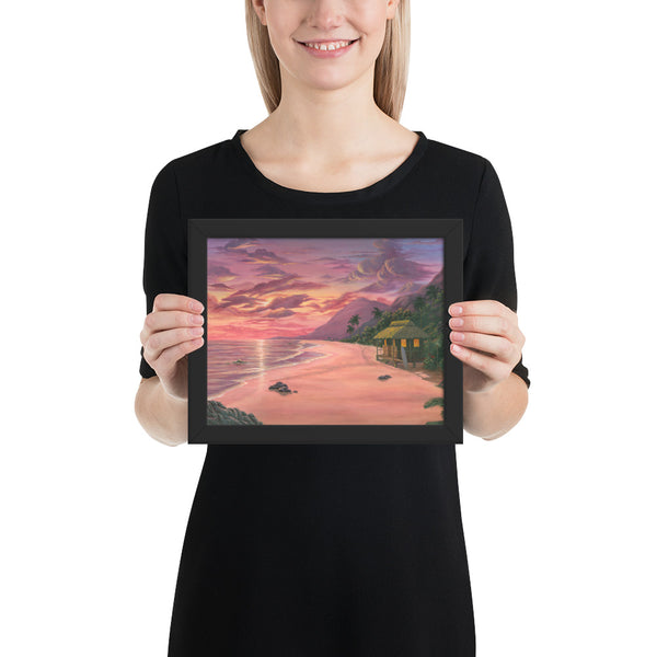 Tropical Hideaway framed art print 8x10 by Kim Hight