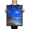 Tropical Moonlight palm tree wall art 18x24 by Kim Hight