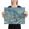 A Simpler Time winter wonderland painting 16x20 by Kim Hight