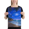 Tropical Moonlight painting of the ocean 12x18 by Kim Hight