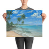 Blue Paradise sailboat painting 18x24 by Kim Hight