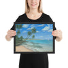 Blue Paradise framed artwork 12x16 by Kim Hight