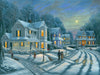 A Simpler Time snow painting by Kim Hight 