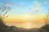 Golden Sunset ocean painting on canvas by Kim Hight
