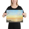 Golden Sunset beach art on canvas 12x16 by Kim Hight