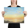 Golden Sunset painting of the ocean 16x20 by Kim Hight