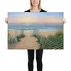 Coastal Sunrise beach sunset painting 24x36 by Kim Hight