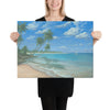 Blue Paradise sailboat painting 18x24 by Kim Hight