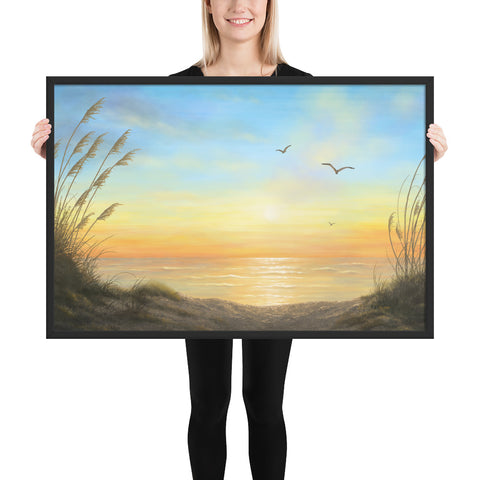 Golden Sunset framed art 24x36 by Kim Hight