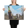 I Wanna Be There wine art on canvas 18x24 by Kim Hight