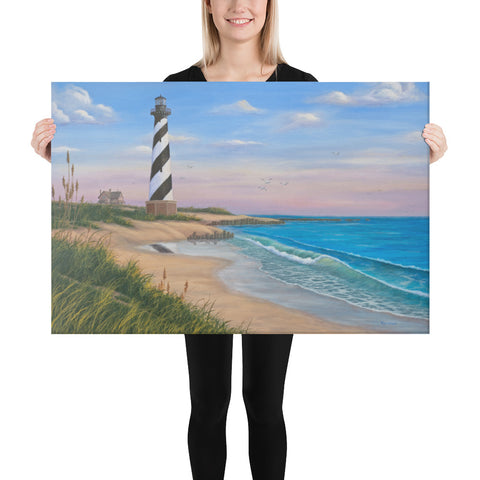 Cape Hatteras beach art on canvas 24x36 by Kim Hight
