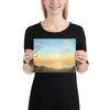 Golden Sunset painting of the ocean 8x10 by Kim Hight
