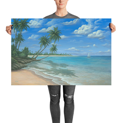 Blue Paradise beach wall art 24x36 by Kim Hight