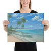 Blue Paradise ocean painting on canvas 16x20 by Kim Hight