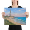 Cape Hatteras lighthouse painting on canvas 16x20 by Kim Hight
