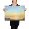 Golden Sunset beach scene painting 18x24 by Kim Hight
